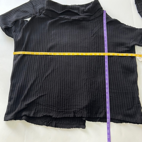 NWT Free People Juicy Long Sleeve Open Back Top Black Medium - Picture 9 of 9